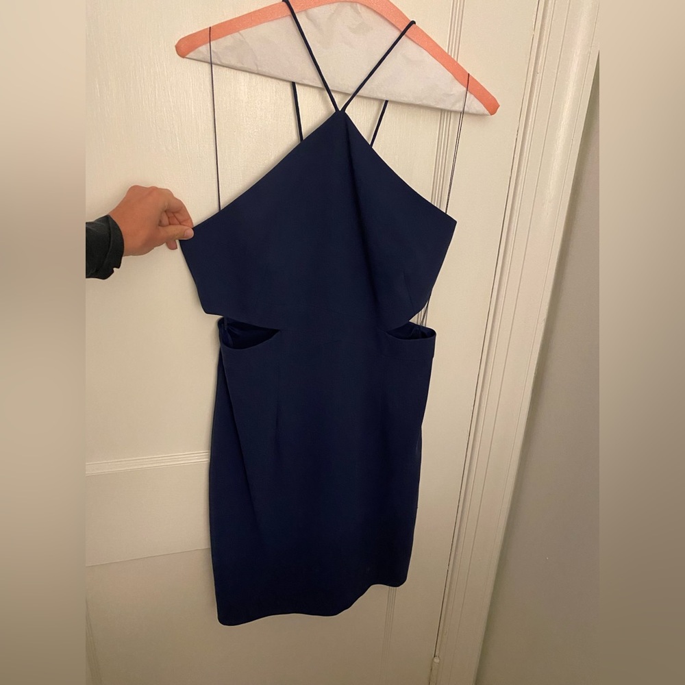 Blue Aidan Mattox Mini Dress